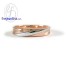 แหวนพิงค์โกลด์ แหวนคู่ แหวนเพชร แหวนแต่งงาน แหวนหมั้น - R1242_3DPG